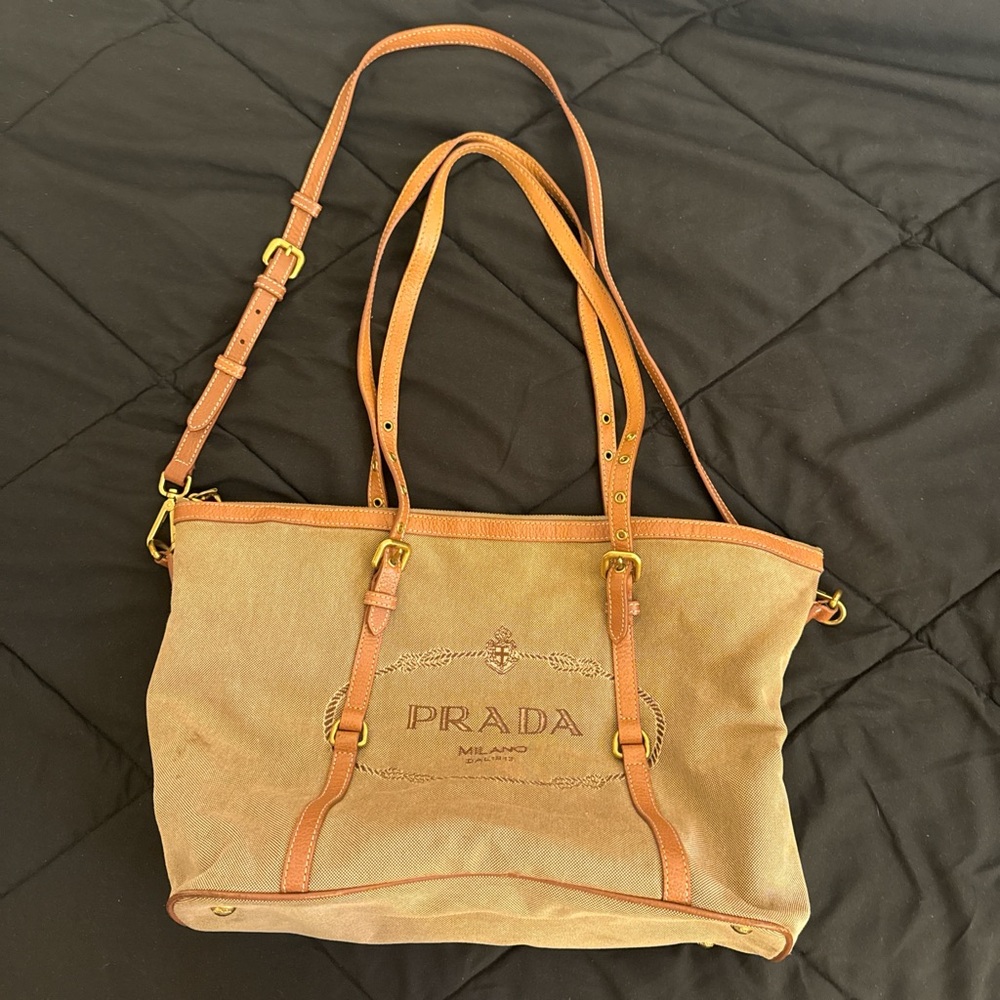 PRADA Canapa Tote Bag